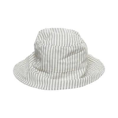 Bucket hat (Gray, White) from Monkind Linen, Organic cotton