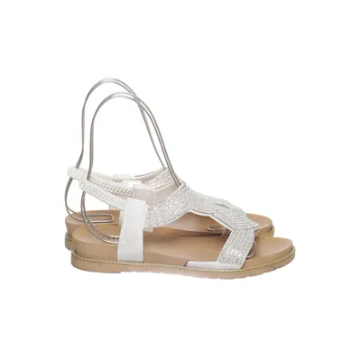 Sandals (White, Silver) from Sesamall