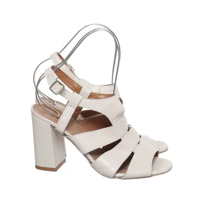 High heel sandals (Beige) from Eden Leather