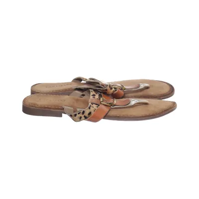 Teenslippers (Bruin, Meerkleurig) van Lazamani Leer