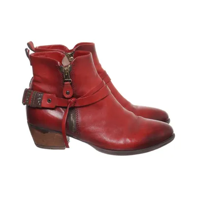 Enkellaarzen (Rood) van Mjus Leer