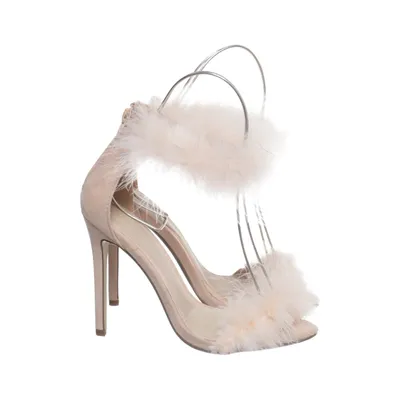 High heel sandals (Beige) from Missguided