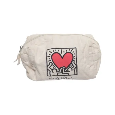 Toilettaske (Beige, Flerfarvet) fra Keith Haring Bomuld