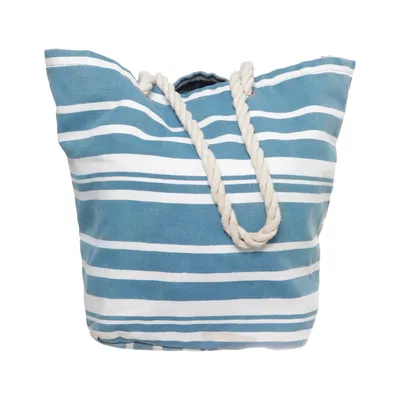 Strandtaske (Blå, Hvid)