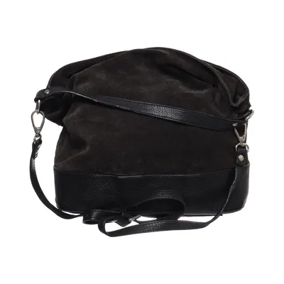 Umhängetasche (Schwarz, Grau) von Kämpgen Wildleder