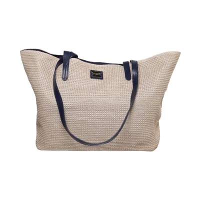 Strandtasche (Beige, Blau) von Atlantis