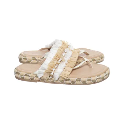 Espadrilles (Beige, White, Gold) from Som Mits Leather