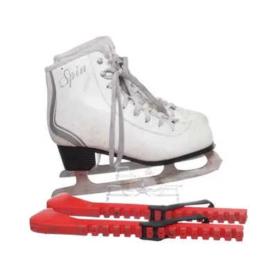 Figure skating skates (White, Red) from Stadium