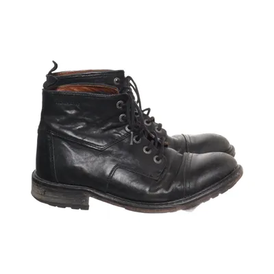 Bottes à lacets (Noir) de Ten Points Cuir