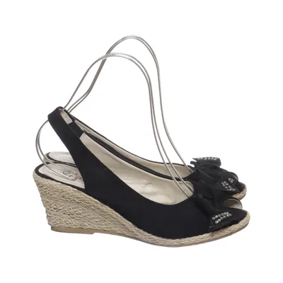 Wedges (Black) from Pep Step Leather