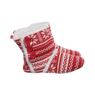 Chaussons (Rouge, Blanc) de Hemtex Acrylique