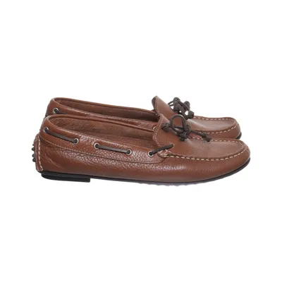 Moccasins (Brown) from White Leather