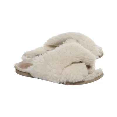 Slippers (Beige) from Peer of Sweden Leather, Wool