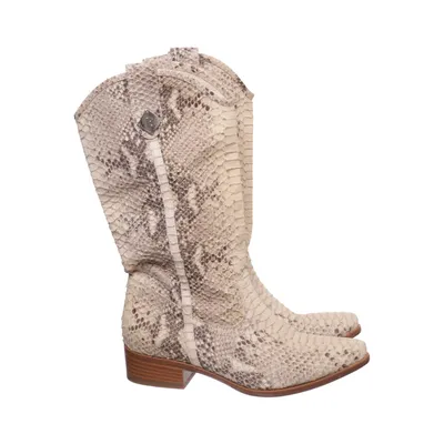 Bottes de cow-boy (Beige, Multicolore) de Baldinini Cuir