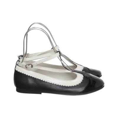 Ballet flats (Black, White) from Lola Ramona Leather