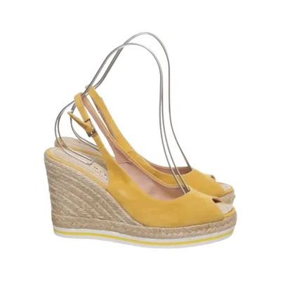 Chaussure compensées (Jaune) de Paloma Barceló Cuir