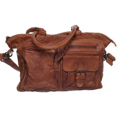 Handväska (ELFA VÄSKA) från Alice Bizous Bomull, Skinn