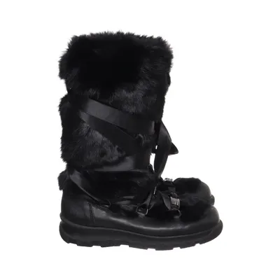 Bottes (Noir) de Sonia Rykiel Fourrure, Cuir