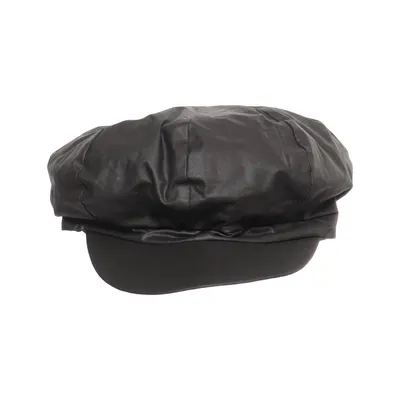 Newsboy cap (Black) from Seeberger Cotton, Polyurethane
