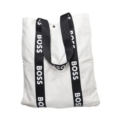 Canvas bag (White, Black) from Hugo Boss Cotton, Recycled polyester