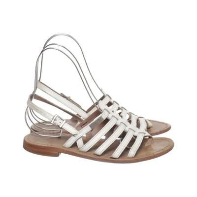Sandales (Blanc, Marron) de Les Tropeziennes Cuir