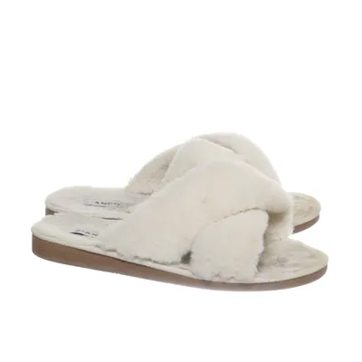 Slip-ins (White) from Bianco Faux fur