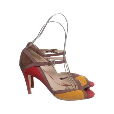 High heel sandals (Red, Yellow, Brown) from Bata Leather