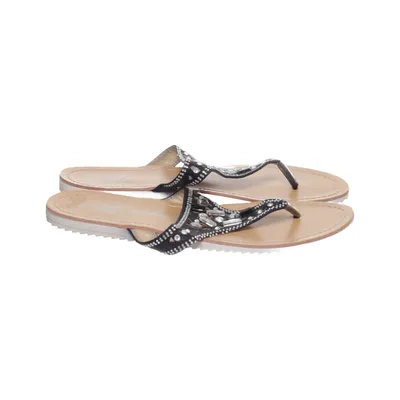 Flip-flops (Black, Beige) from TopWay Leather