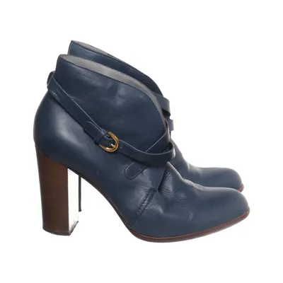 Bottes à talons (Bleu) de Sergio Rossi Cuir