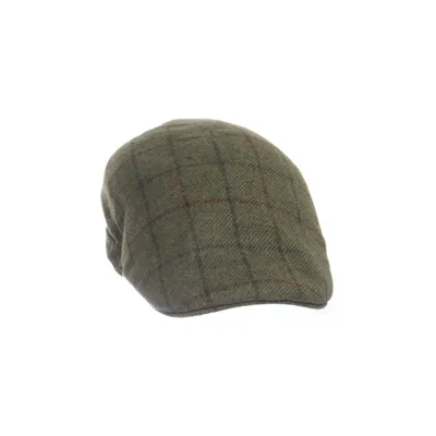 Flat cap (Green, Multicolored) from Chevalier Merino wool, Polyester