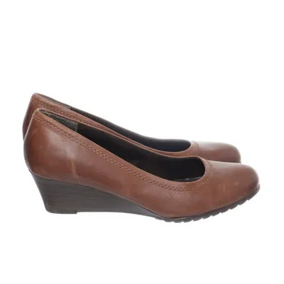 Wedges (Brown) from Marco Tozzi Leather