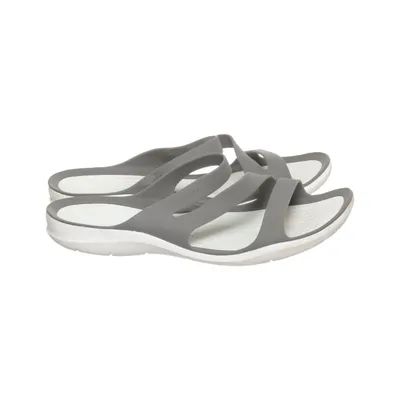 Sandals (Gray, White) from Crocs Polyurethane