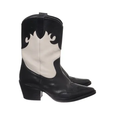 Bottes de cow-boy (Noir, Blanc) de Bronx