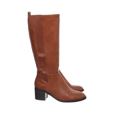 Bottes (Marron) de Super Mode Faux cuir
