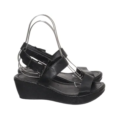 Chaussure compensées (Noir) de Comfy Step Cuir