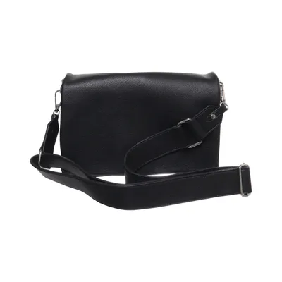 Shoulder-bag (Black) from Glitter Polyester, Polyurethane