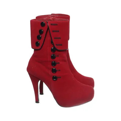 Heeled boots (Red) from Crape Myrtle
