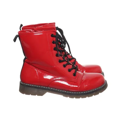 Bottes à lacets (Rouge) de Lucky Shoes