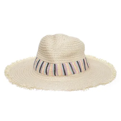 Stråhatt (Beige, Flerfärgad)