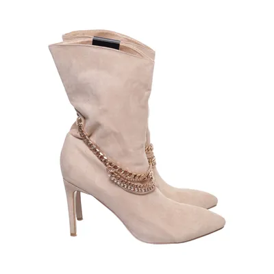 Heeled boots (Beige) from Bebo