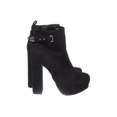 Heeled boots (Black) from NLY Shoes Faux suede