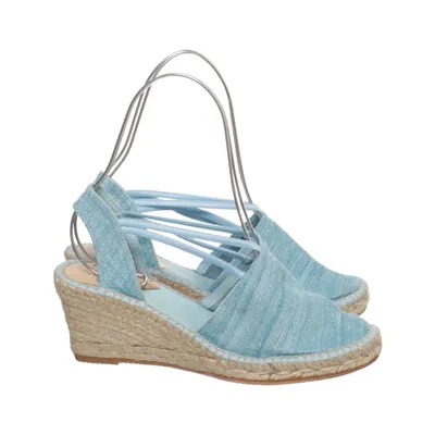 Chaussure compensées (Bleu) de Clou Cuir