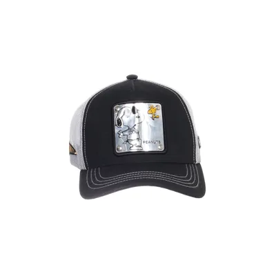 Trucker cap (Black, White, Multicolored) from Capslab x Snoopy Cotton, Polyester