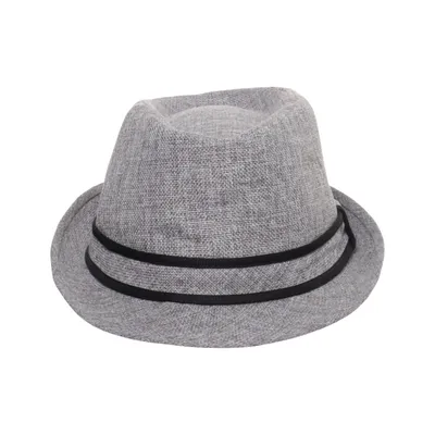 Fedorahatt (Grå, Beige, Svart) från Hawkins Linne