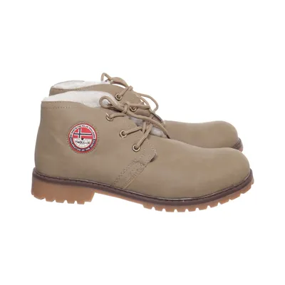 Bottes à lacets (Beige) de Nebulus Faux cuir