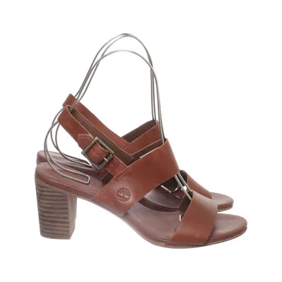 High heel sandals (Brown) from Timberland Leather