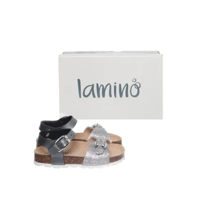 Sandals (Silver, Black) from Lamino Leather