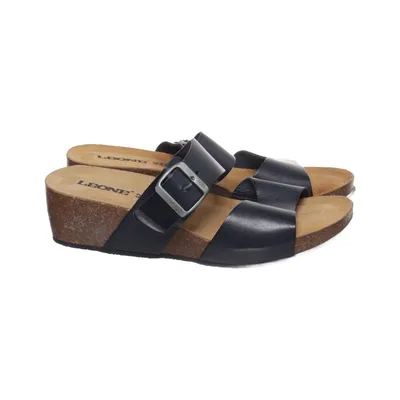 Mules (Bleu) de Leone Cuir