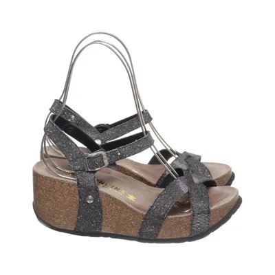 Chaussure compensées (Gris) de Genuins Cuir