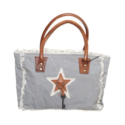 Handbag (Gray, Brown, White) from Terre Rouge